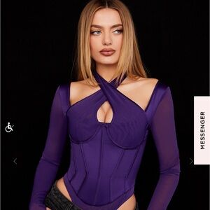 House of CB ANGHARAD

GRAPE HALTERNECK CORSET BODYSUIT small plus cup